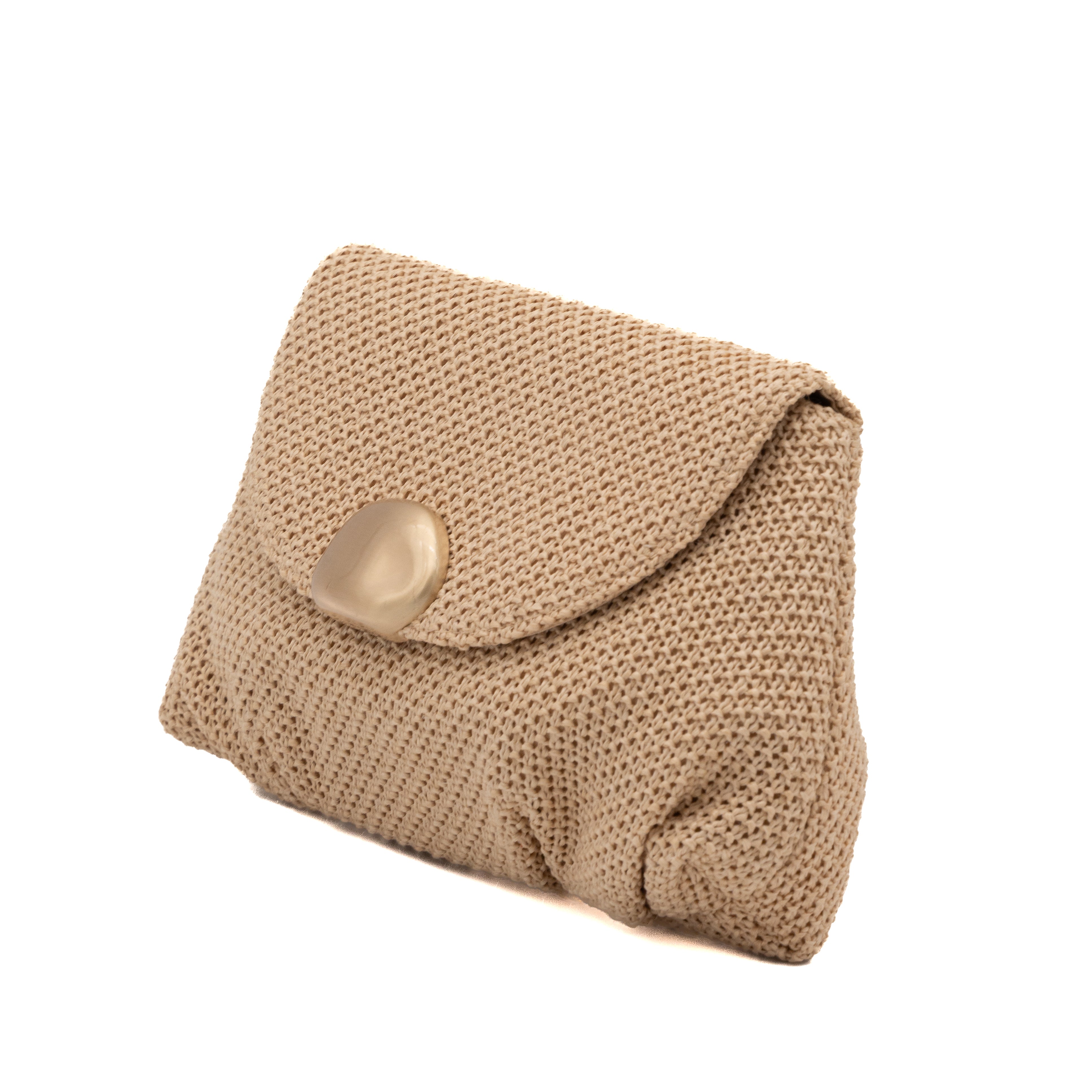 Cartera de fiesta rafia natural con cierre magnético